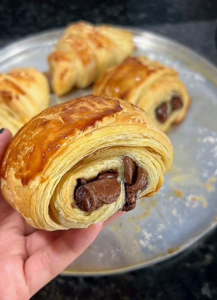 Croissant de chocolate