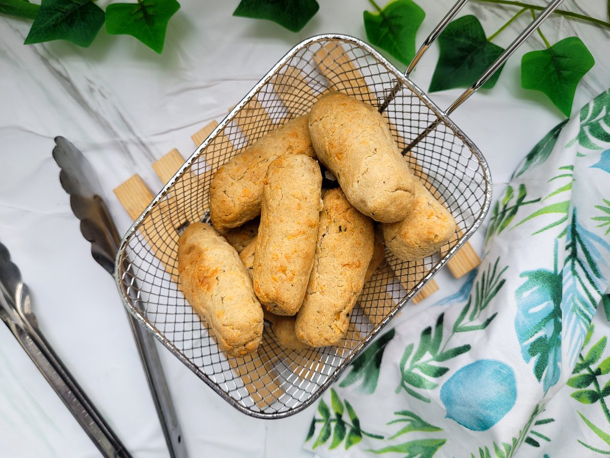 Croquete de aveia com queijo