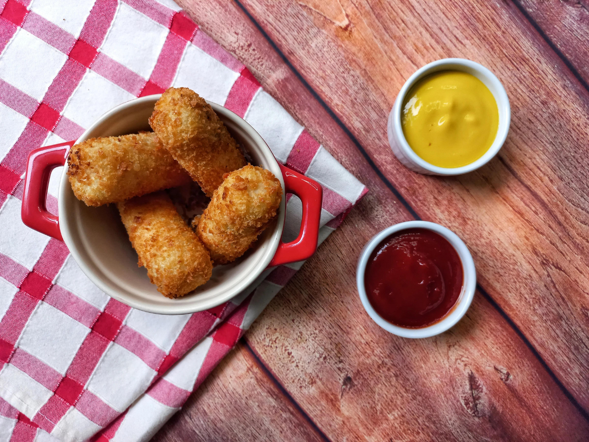 Croquete de batata com queijo