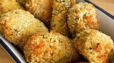 Croquete de brócolis e queijo