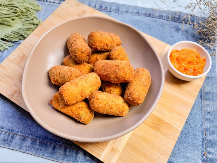 Croquetes prontos para consumo.