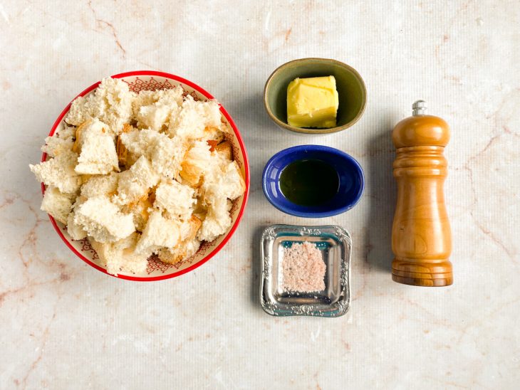 Ingredientes reunidos para o preparo da receita.