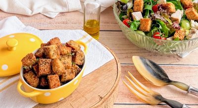 Croutons com chimichurri
