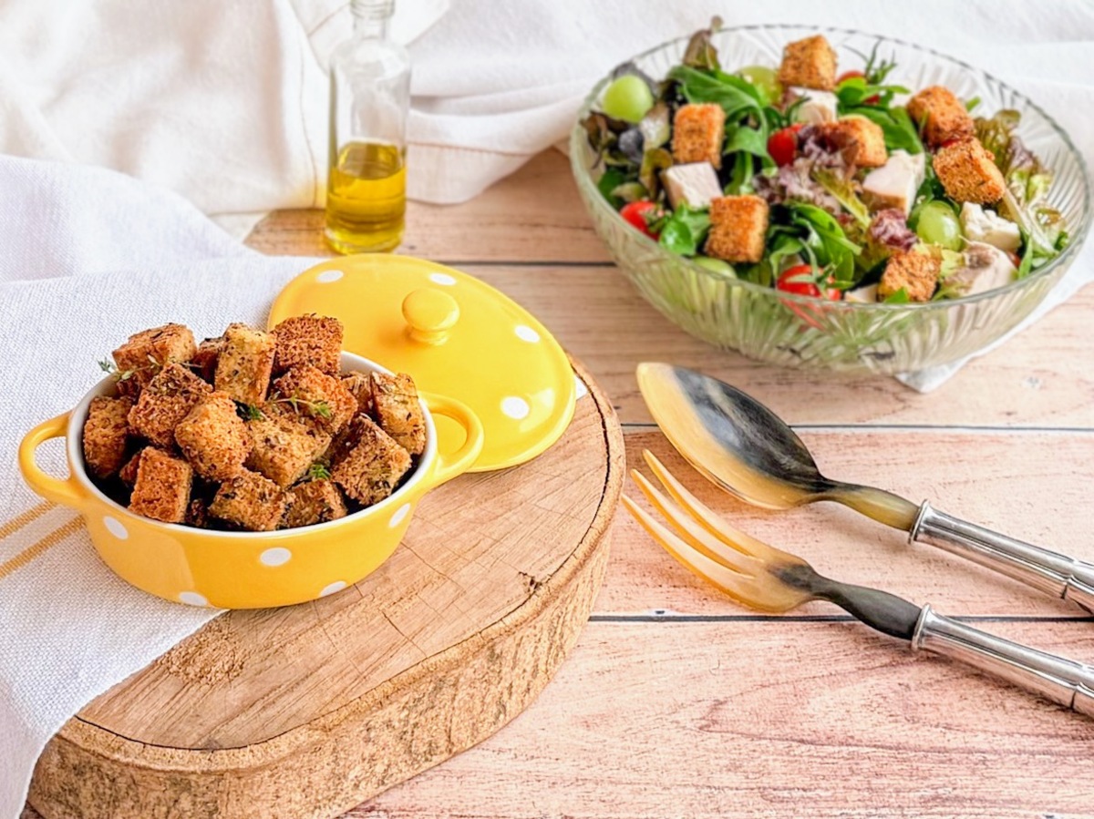 Croutons com chimichurri