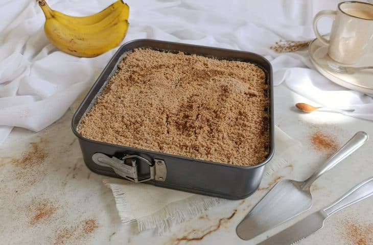 Cuca de banana com farofa fofinha