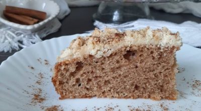 Cuca de canela com leite condensado