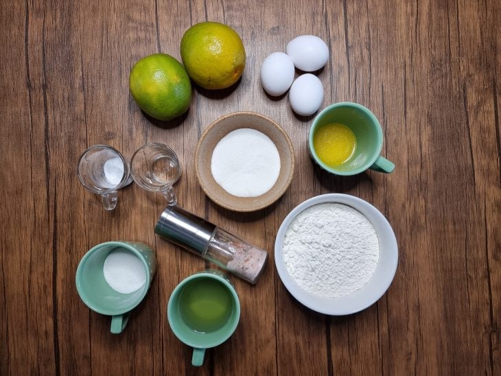 ingredientes reunidos para o preparo da cueca virada de laranja