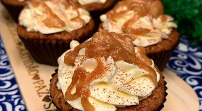 Cupcake de banana caramelada