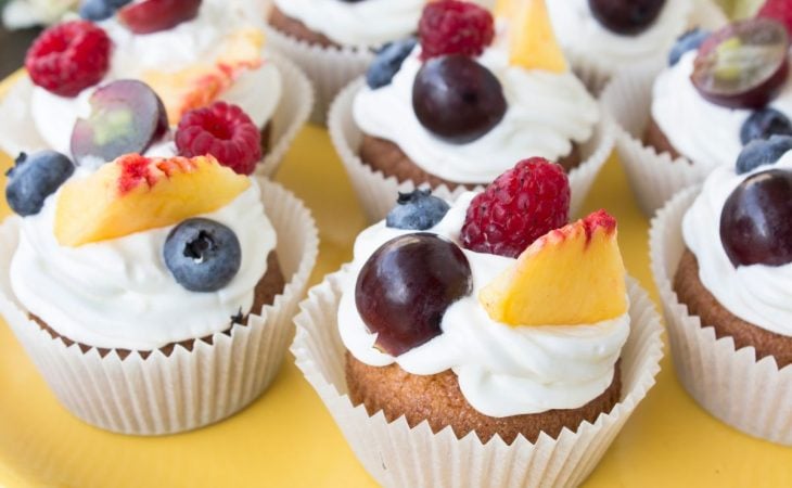 Cupcake de Natal de frutas