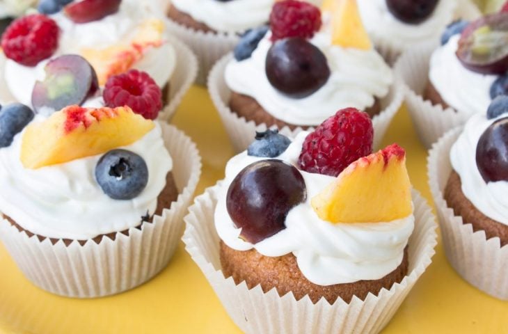 Cupcake de Natal de frutas