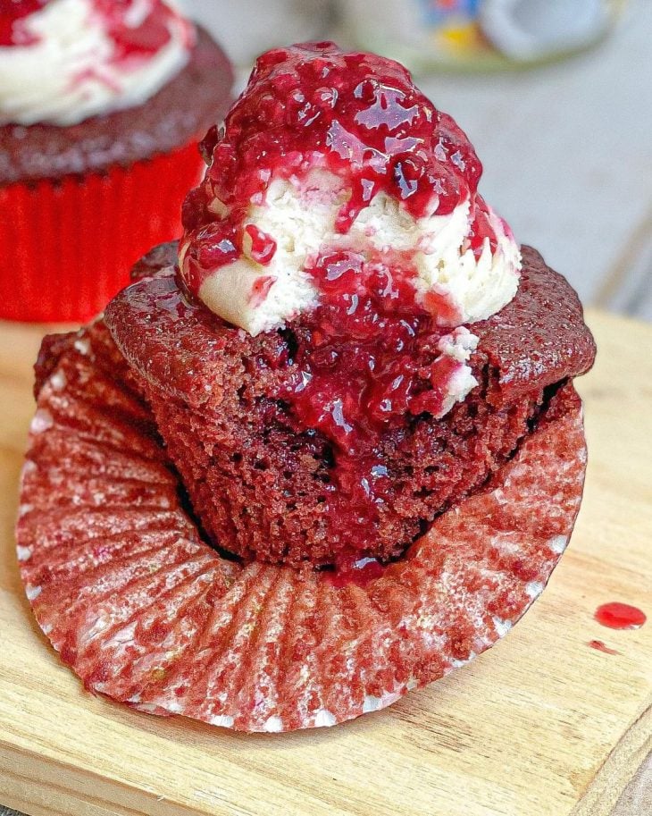 Cupcake red velvet vegano