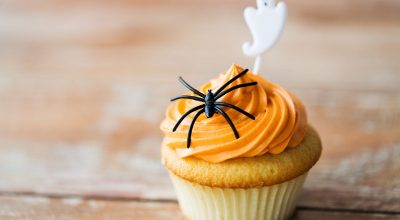 Cupcake simples de Hallowen
