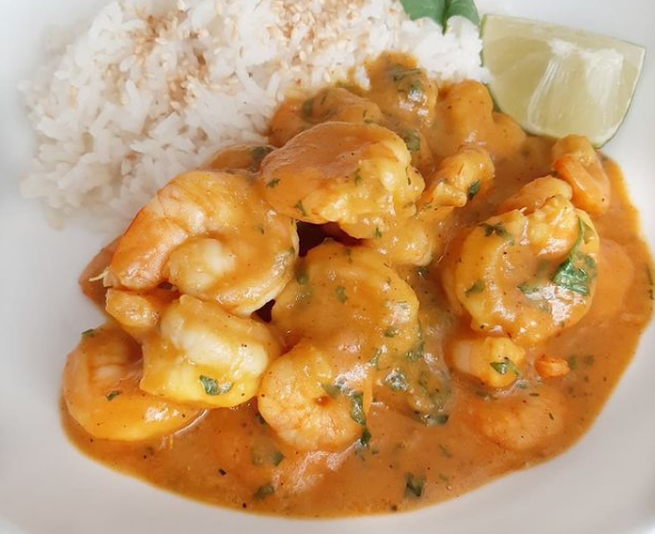 Curry de camarão