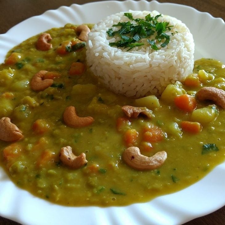 Curry de ervilha partida