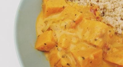 Curry vegano de batata-doce