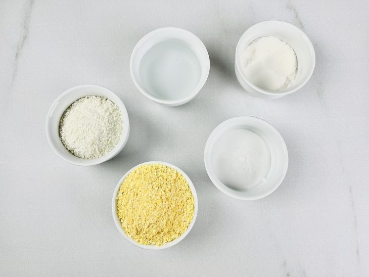 Ingredientes reunidos para o preparo da receita.