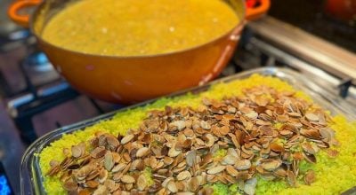 Cuscuz marroquino ao limão com amêndoas tostadas