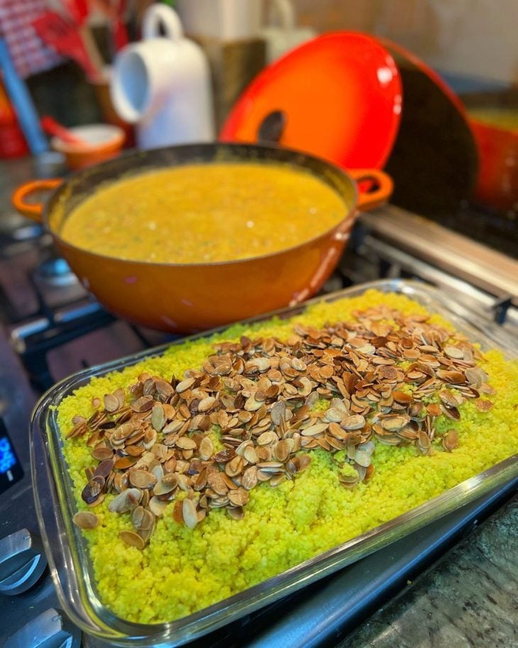 Cuscuz marroquino ao limão com amêndoas tostadas