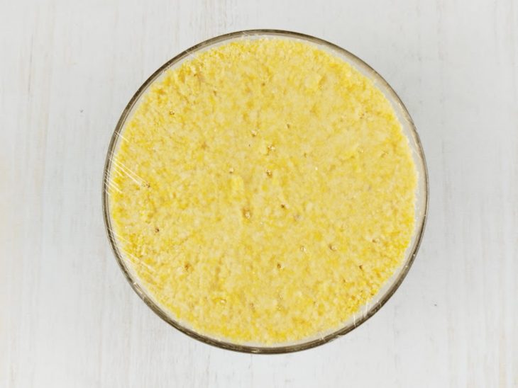 Camada finalizada com cuscuz.