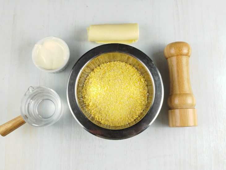 Ingredientes reunidos para o preparo da receita.