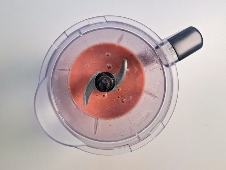 Ingredientes no liquidificador.