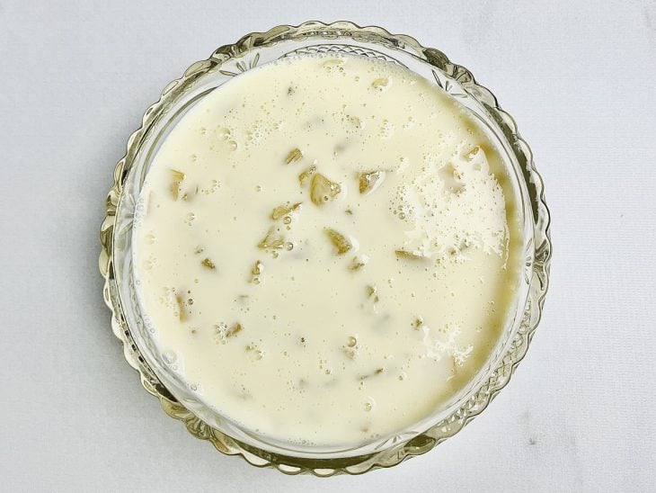 Delícia de abacaxi após tempo de geladeira.