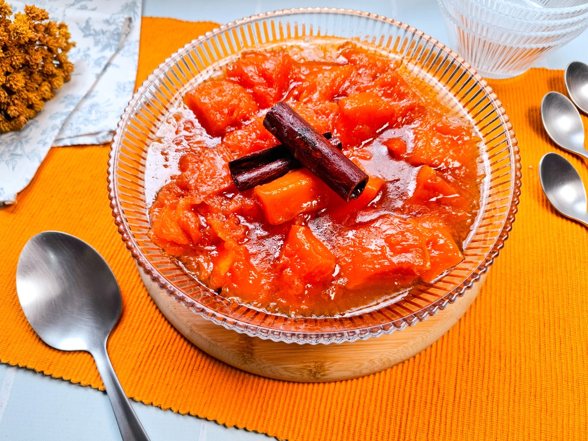 Doce de abóbora em calda