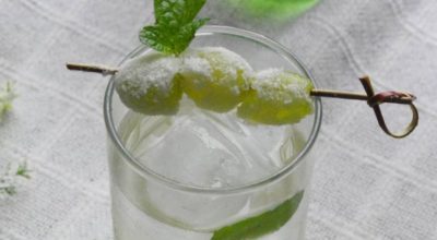 Drink de uva com saquê