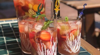 Drink refrescante com frutas