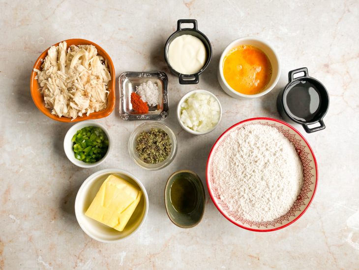 Ingredientes reunidos para o preparo da receita.