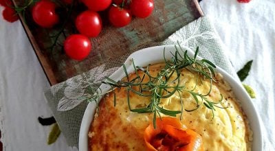 Empadão de queijo com peito de peru