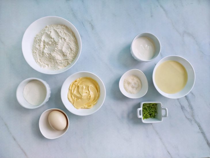 Ingredientes reunidos para o preparo da receita.