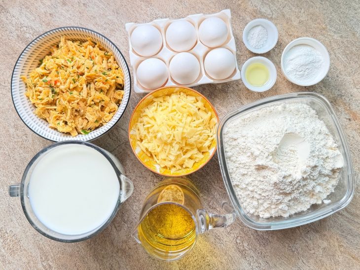 Ingredientes na bancada.