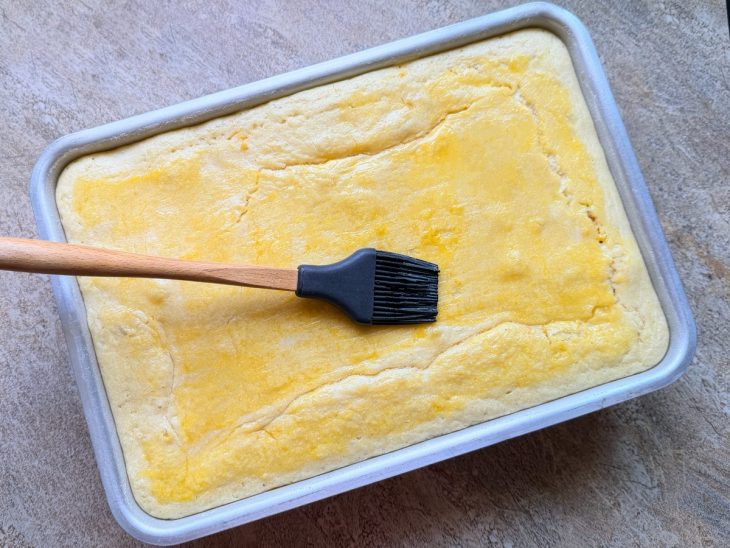 Empanada pincelada com a gema.