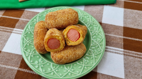 Enroladinho frito de salsicha