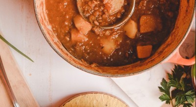 Ensopado de lentilhas com batata