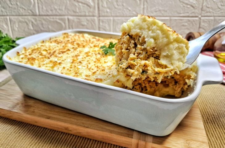 Escondidinho de frango simples