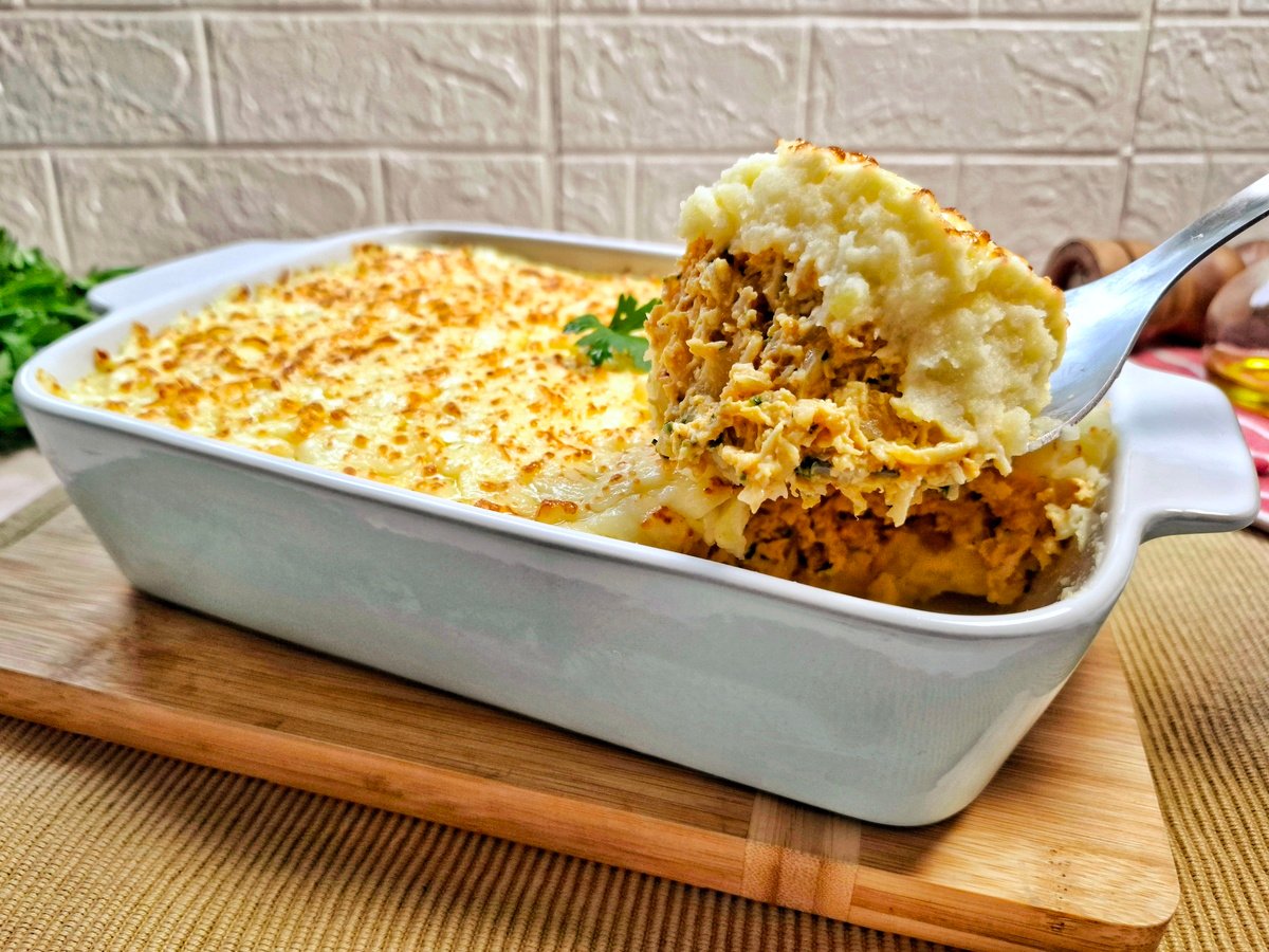 Escondidinho de frango simples
