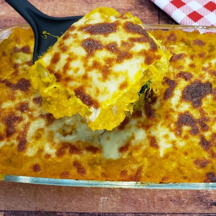 Escondidinho de abóbora e carne seca