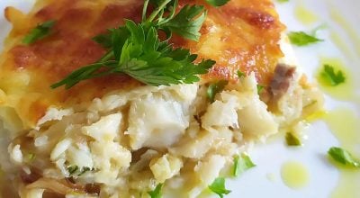Escondidinho de bacalhau