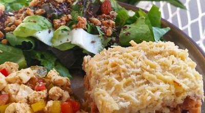 Escondidinho de carne de soja
