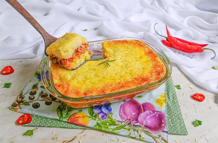 Escondidinho de carne seca com batata