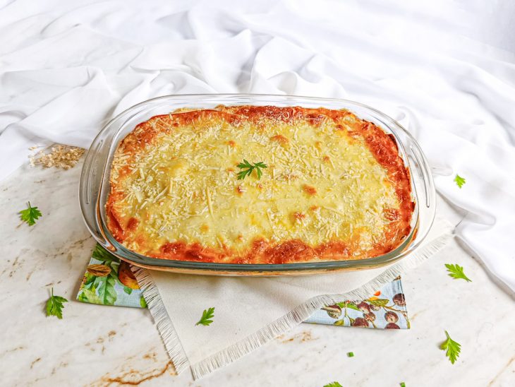 Escondidinho de charque pronto para consumo.