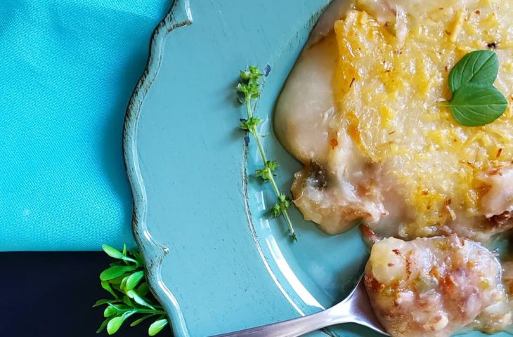 Escondidinho de charque com bacon