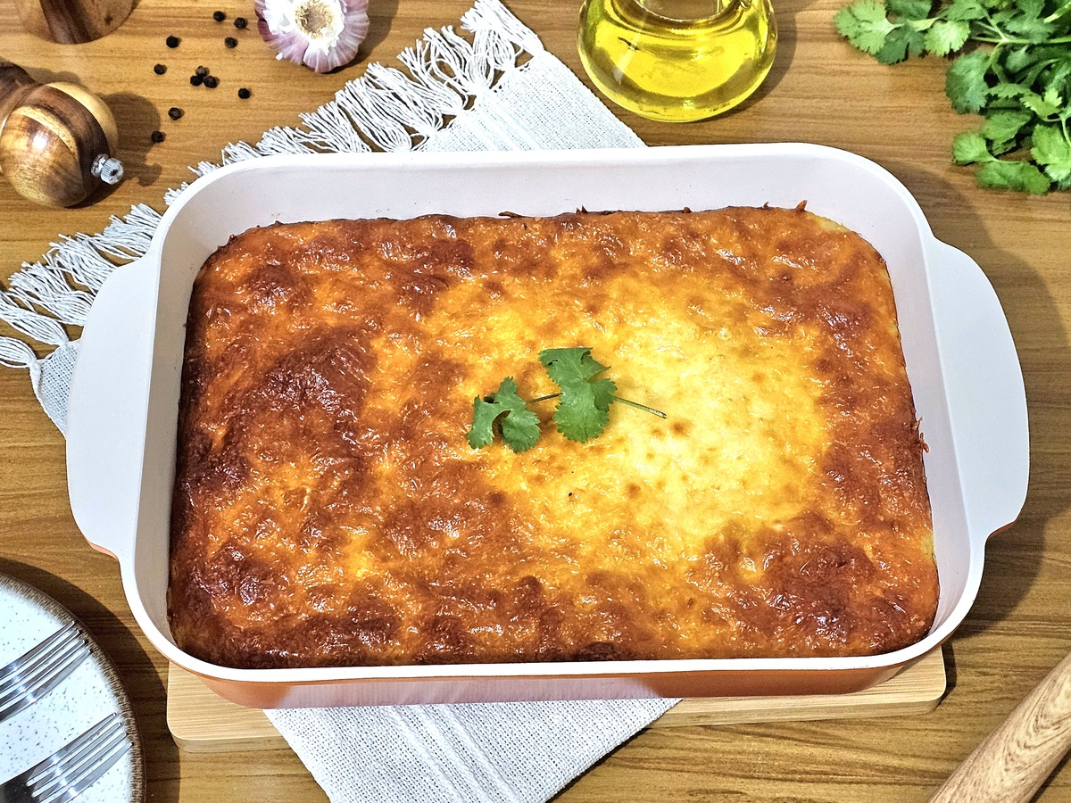 Escondidinho de frango com batata