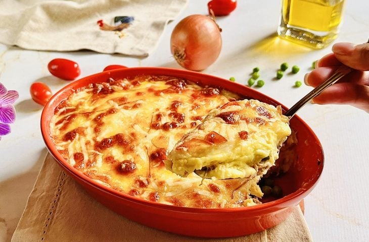Escondidinho de frango com mandioquinha