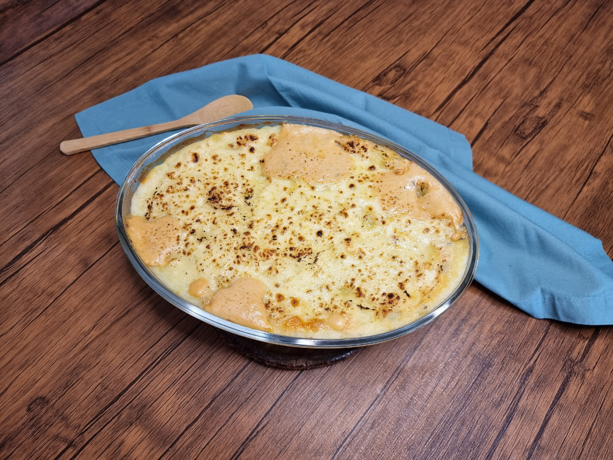 Escondidinho de strogonoff de frango