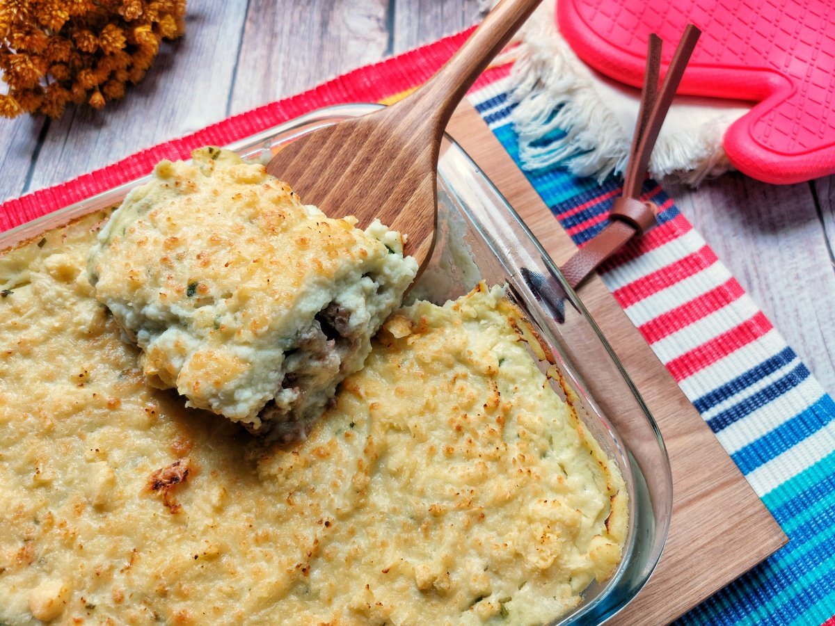 Escondidinho low carb de couve-flor