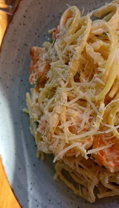 Espaguete ao limone com camarão - Foto de usuário