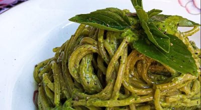 Espaguete ao pesto vegano